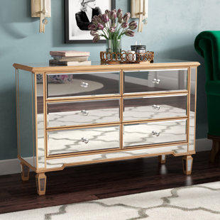 Gold mirrored deals dresser